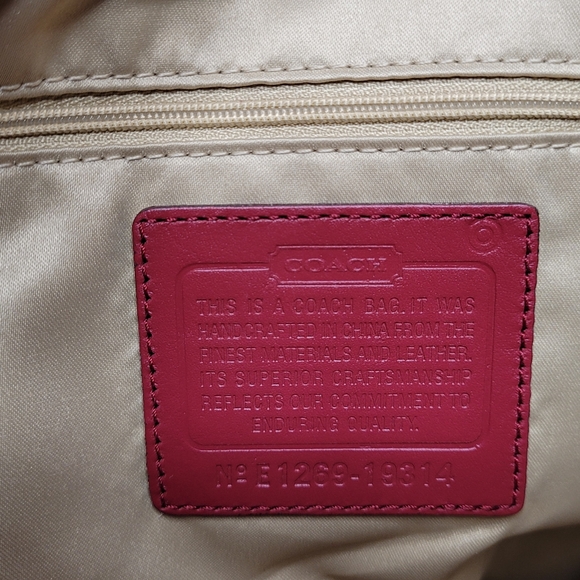 Coach Kristen Woven Leather Hobo/Crossbody Purse E1269-19314 - Picture 10 of 12